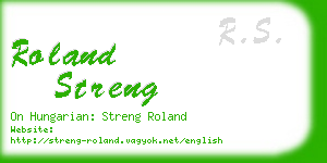 roland streng business card